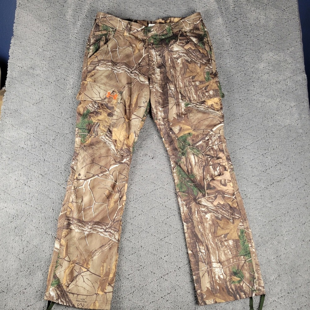 Under Armour Realtree Xtra Camo Cargo Mens 34x32 Straight Leg Hunting Streetwear